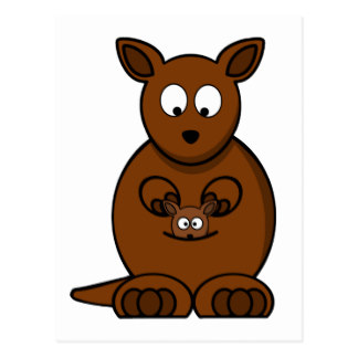 Cartoon Kangaroo Postcards | Zazzle