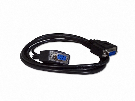Black 6 Foot DB9 9 Pin Serial Port Cable Female / Female RS232