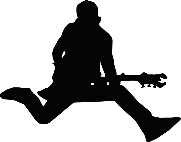 Guitar player silhouette clipart