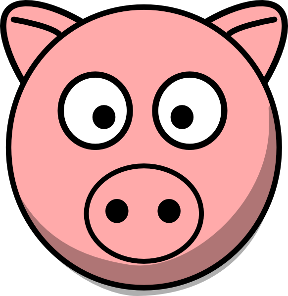 A head of a pig clipart