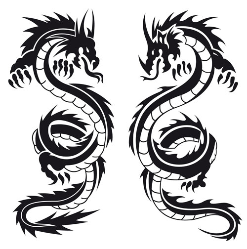 Martial arts dragon clipart