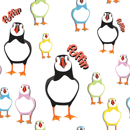 Cartoon Of Puffin Bird Clip Art, Vector Images & Illustrations ...