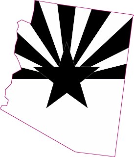 Amazon.com: ARIZONA SHAPED State Flag Sticker (shape phoenix car ...