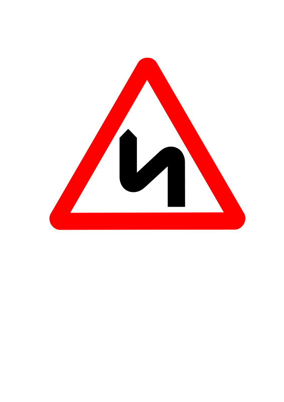 Free Clipart: Roadsign zigzag | Symbol