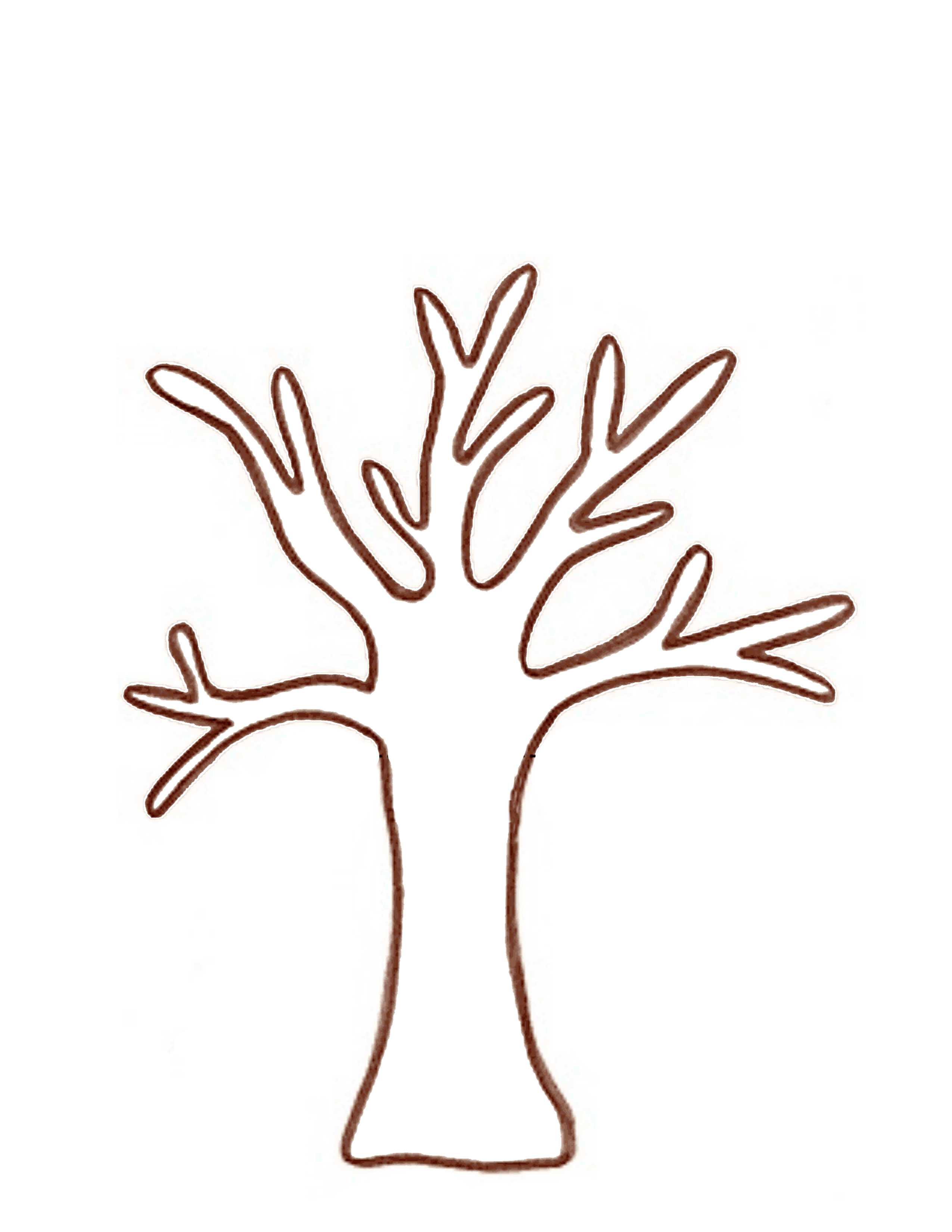 Best Photos of Tree Trunk Outline - Tree with Branches Clip Art ...