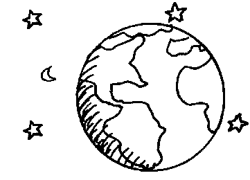 Earth Day Black And White Clipart