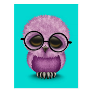 Owl With Glasses Postcards | Zazzle
