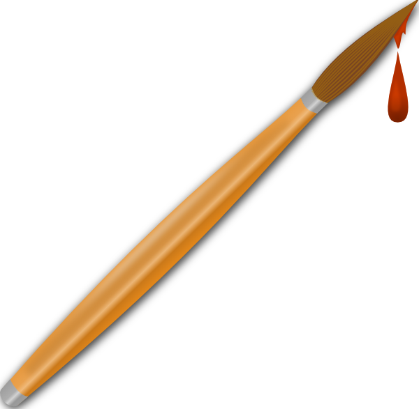 Paint Brush Drops clip art Free Vector / 4Vector