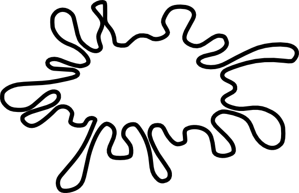 Dark Outline Splat Clip Art - vector clip art online ...