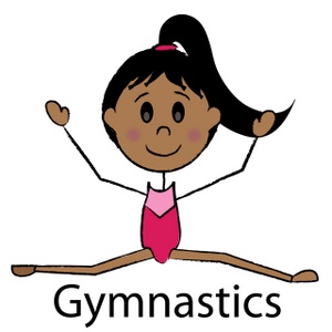 Gymnast Clipart Image - Dark skinned girl gymnast doing the splits ...
