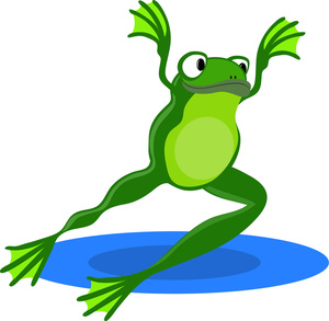 Free Frog Clip Art Image - Cartoon Frog Leaping