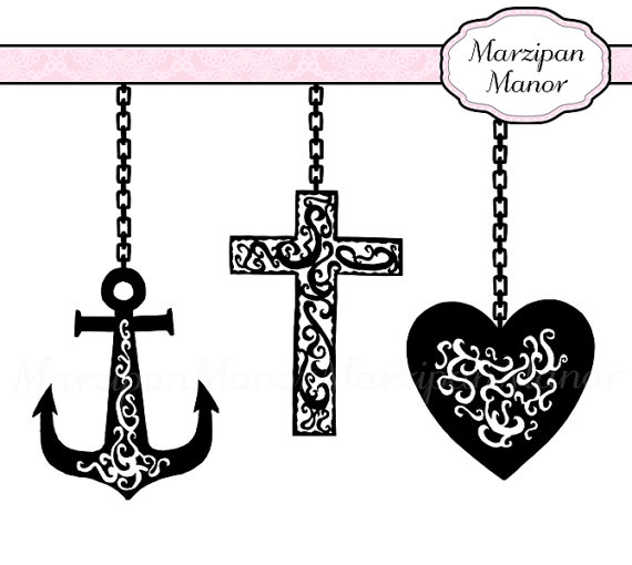 Digital Clipart Silhouette Faith Hope and by MarzipanManor