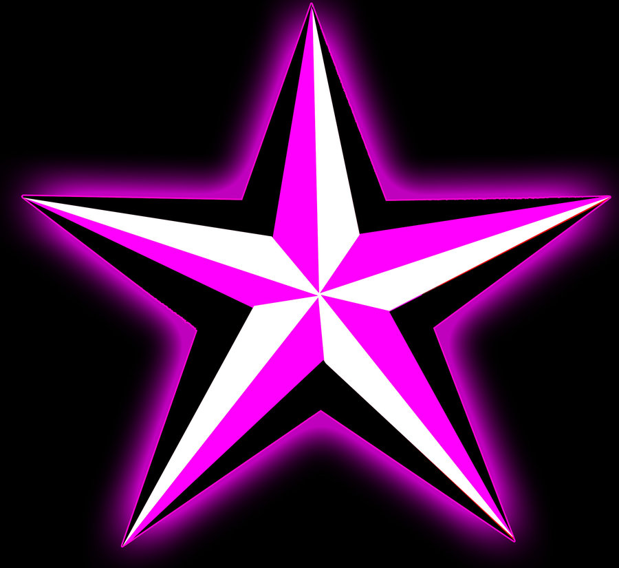 Nautical star pink glow