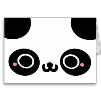 Kawaii Panda Cards, Kawaii Panda Card Templates, Postage ...