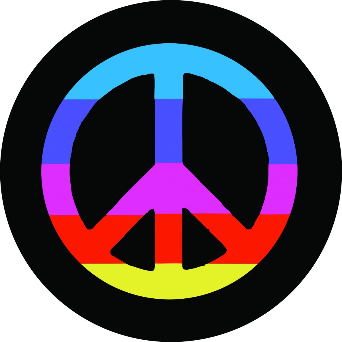 Rainbow Peace Sign 154 Clipart Best Clipart Best