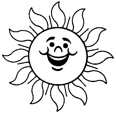 Clipart Of Sun Black And White