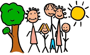 Family Of 5 Clipart - Free Clipart Images