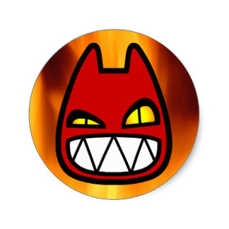 Smiling Devil Stickers | Zazzle.co.uk