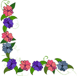 Flower border flower clip art free free flower graphic vintage ...