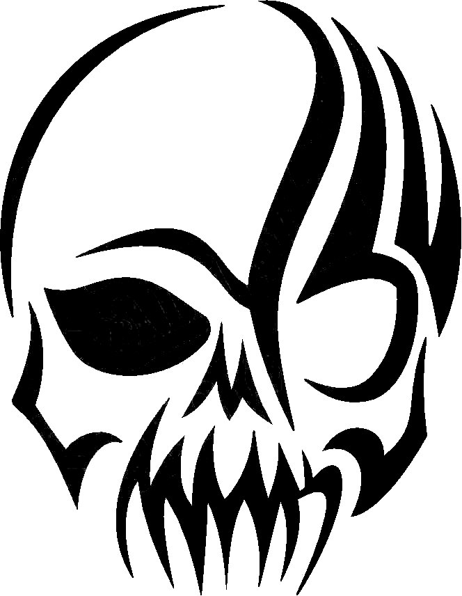 Tribal Skull Clipart