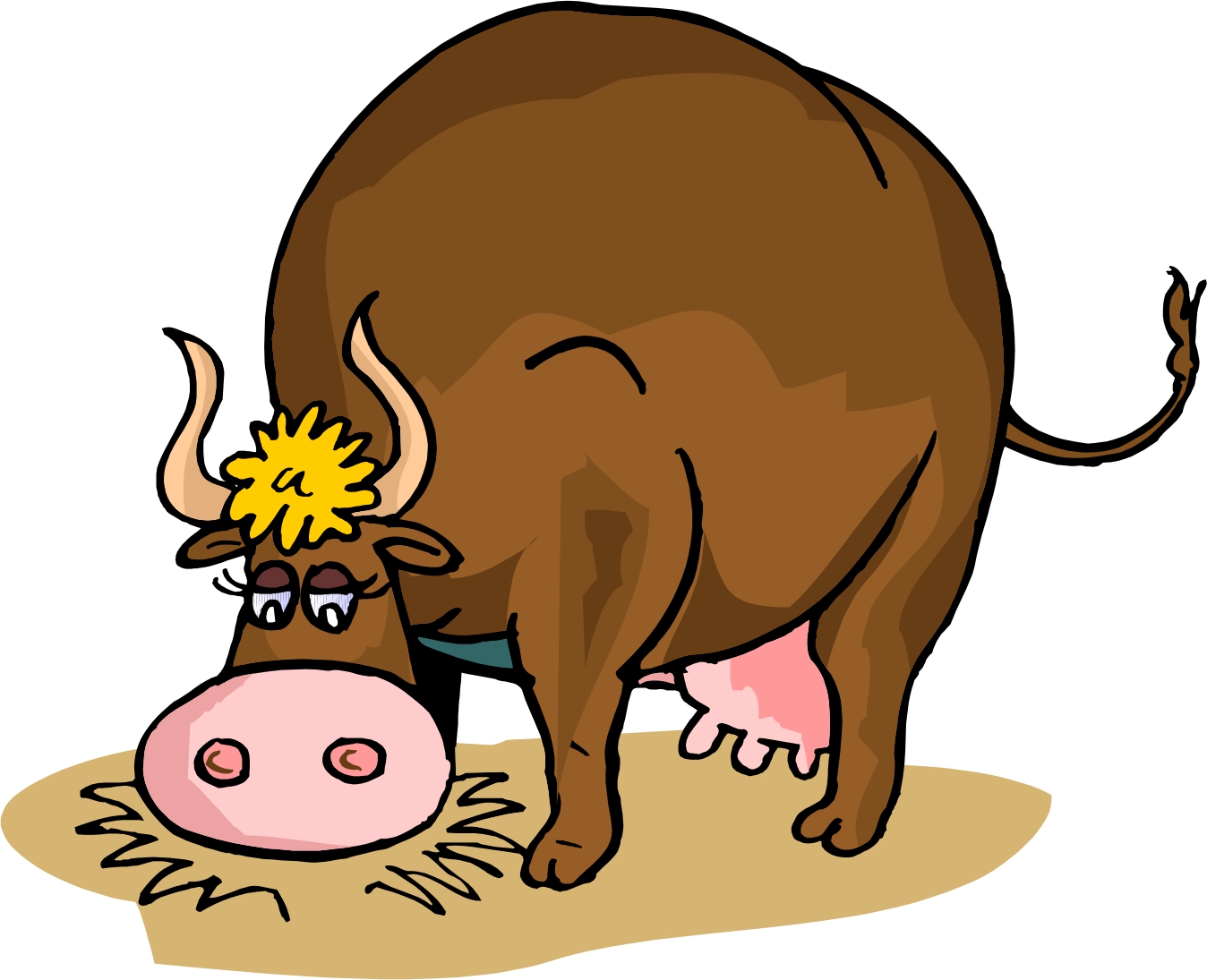 Cartoon Cow Eating - ClipArt Best