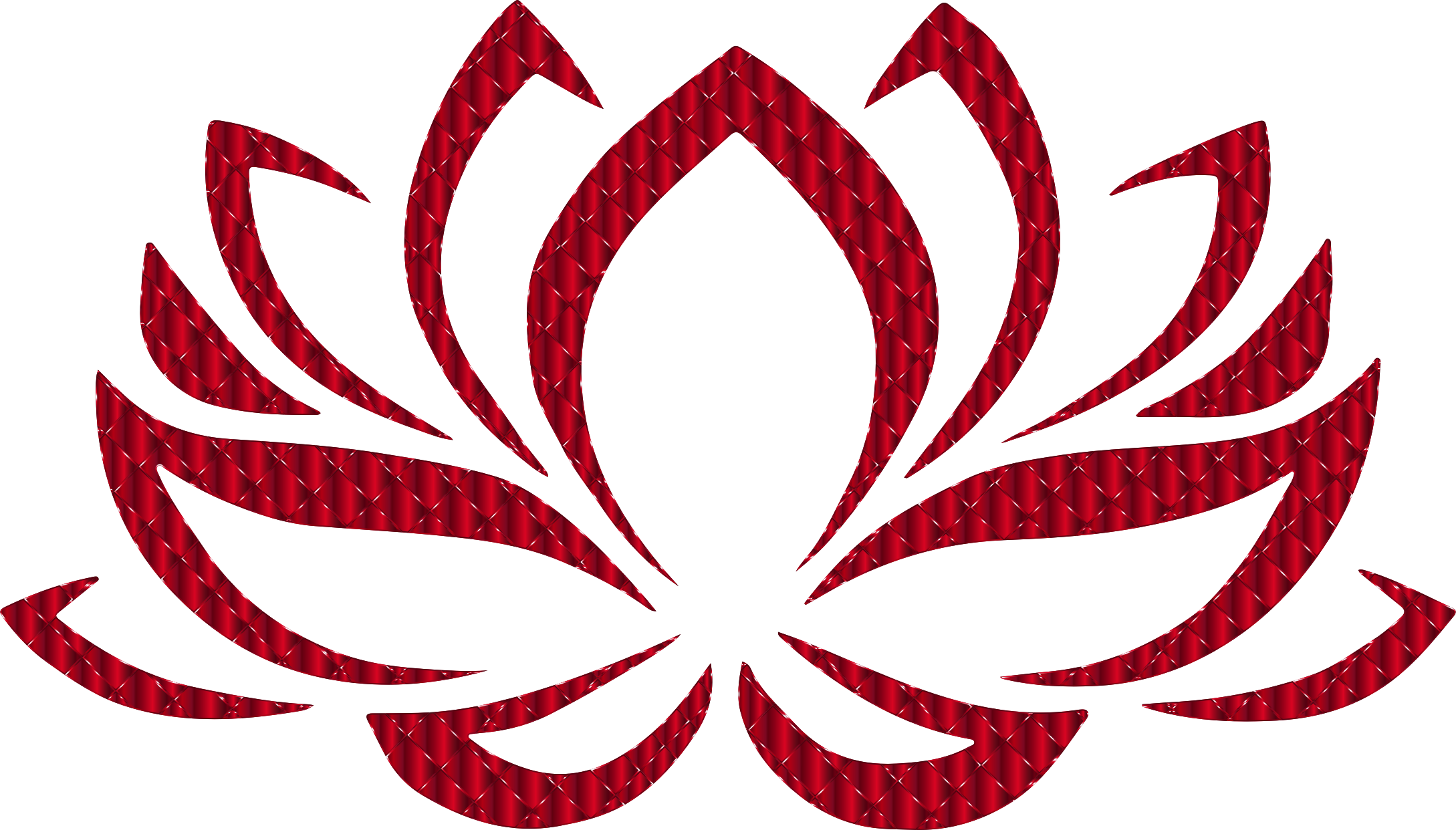 Clipart - Vermillion Lotus Flower No Background