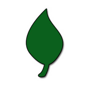 Green circular leaf clipart