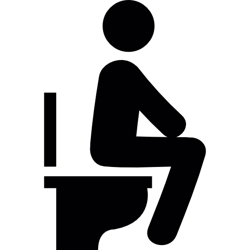 Man sitting on the Toilet - Free people icons