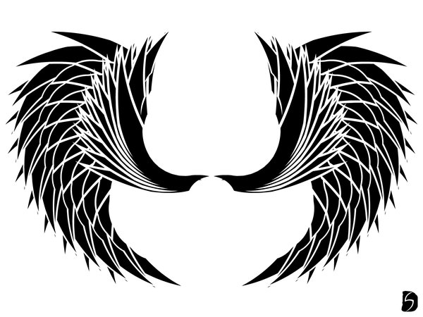 DeviantArt: More Like Tribal Wings Tattoo by Frozen-Wrath