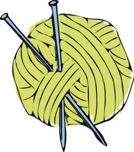 Clipart yarn and knitting needles