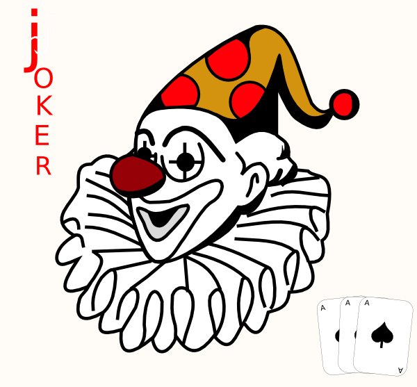 Joker Card clip art - vector clip art online, royalty free ...