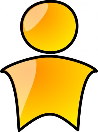 Head Symbol Yellow Person clip art Free vector in Open office ...