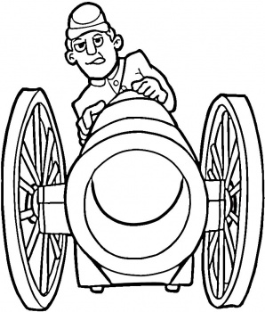 Fire from Cannon coloring page | Super Coloring