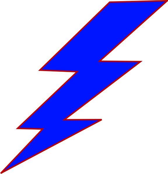 Blue Lightning Bolt SVG Downloads - Symbols - Download vector clip ...