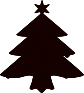 Christmas Tree Sillhouette clip art - vector clip art online ...