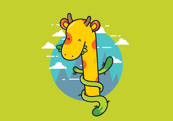 EXCLUSIVE: FREE VECTOR GIRAFFE ILLUSTRATION