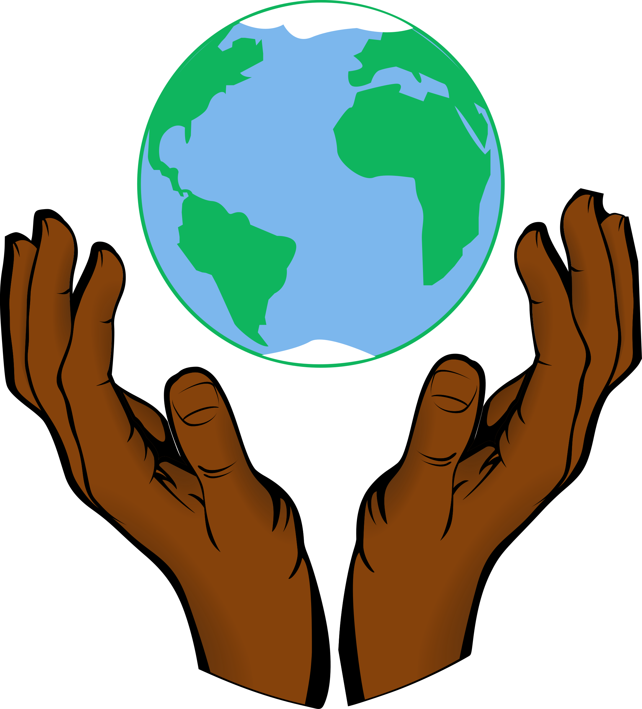 Earth in hand clipart