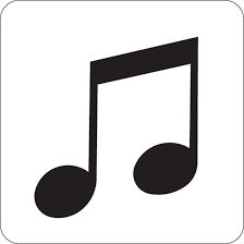 Single music notes clip art