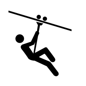 Ziplining Icon | Free Images - vector clip art online ...