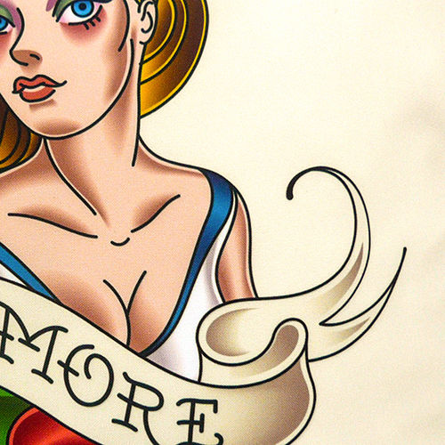 NEW SAILOR JERRY TATTOO ARTIST AMORE BLONDE LADY ROSE 16 Pillow ...