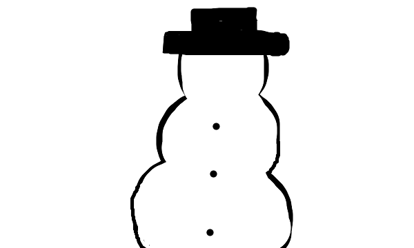 Snowman Outline - Sketchfu