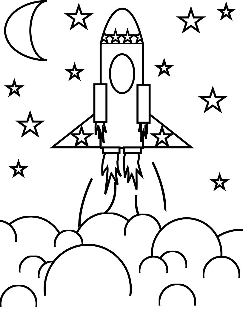 a rocket Colouring Pages