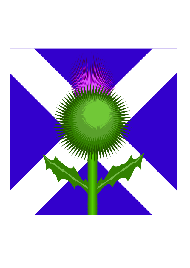 Scottish Thistle And Flag Clipart, Vector Clip Art Online, Royalty ...