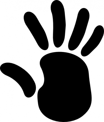 Right Hand Print clip art vector, free vector images