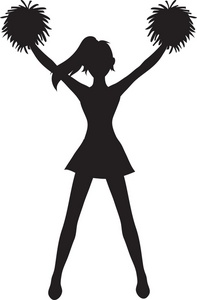 Cheerleading Silhouette Clip Art - Tumundografico