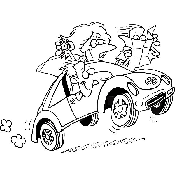 Mommy Driving a Rally Car Coloring Pages | Best Place to Color
