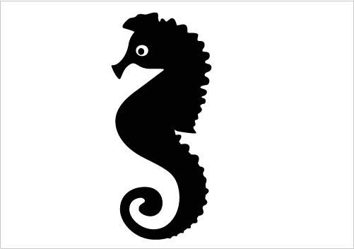 Seahorse Silhouette Clipart