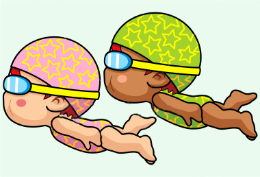 Boy swimming clipart png