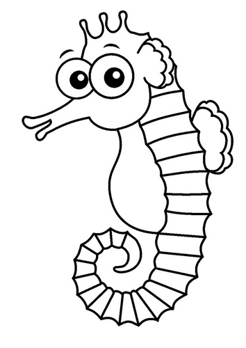 Coloring page seahorse - img 23081.