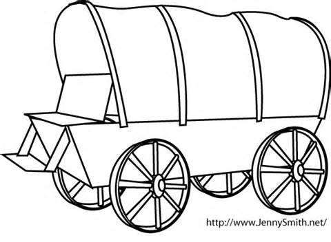 Conestoga Wagon Coloring Page - Google Twit